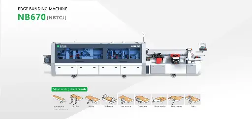 Nanxing Edge Banding Machine with Premelt+Cleaning Units NB7CJ(1Pre-Melt) (415V)